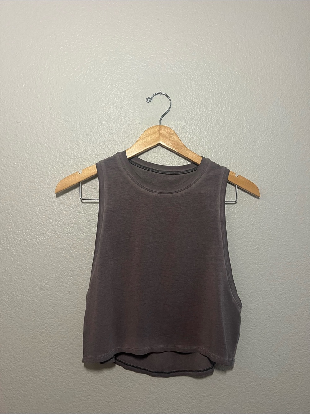 Lululemon Athletic Crop Top Open Back | Purple/Gray | Size 2